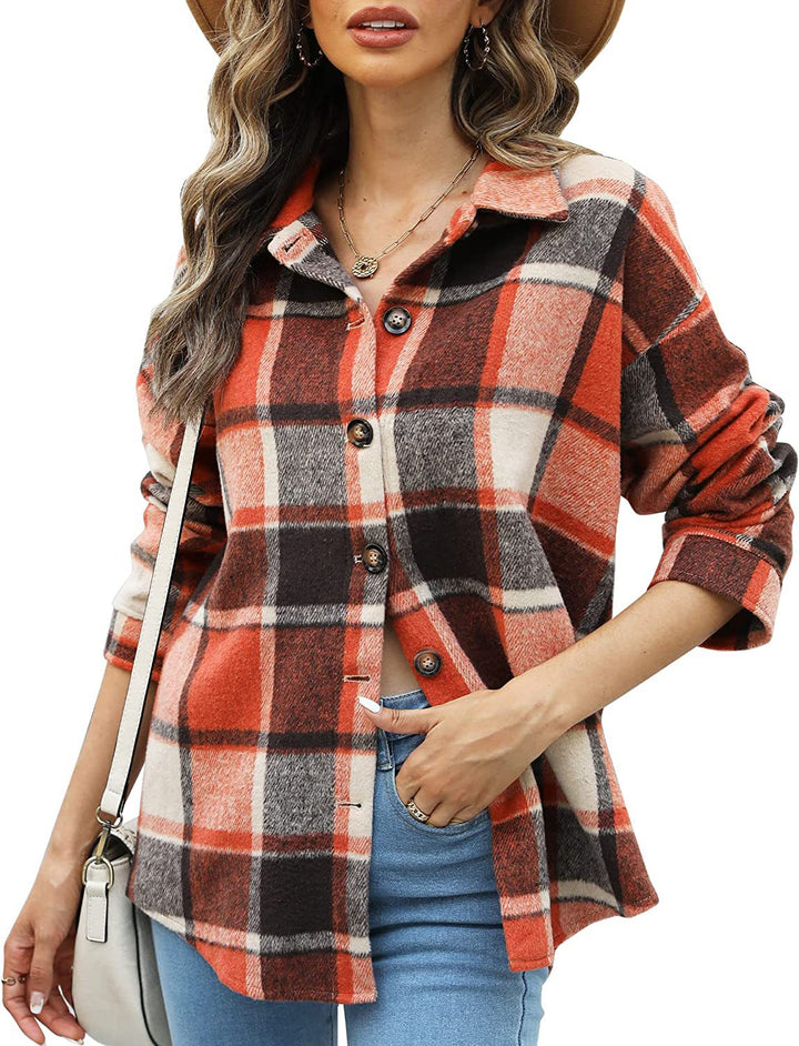 Dame Oversized Flannel Skjorte Stilla