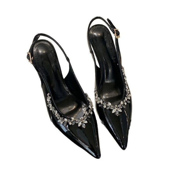 Dame Slingback Pumper med funklende Strassdetalje Stilla