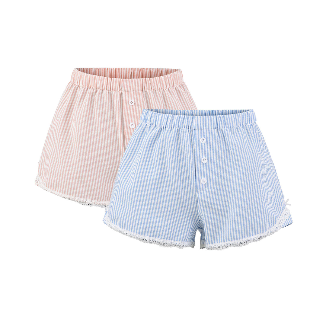 Dame shorts med delikate spidse accenter og elastisk talje Stilla