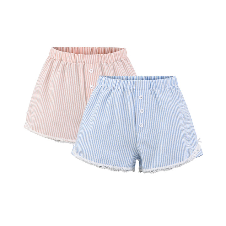 Dame shorts med delikate spidse accenter og elastisk talje Stilla