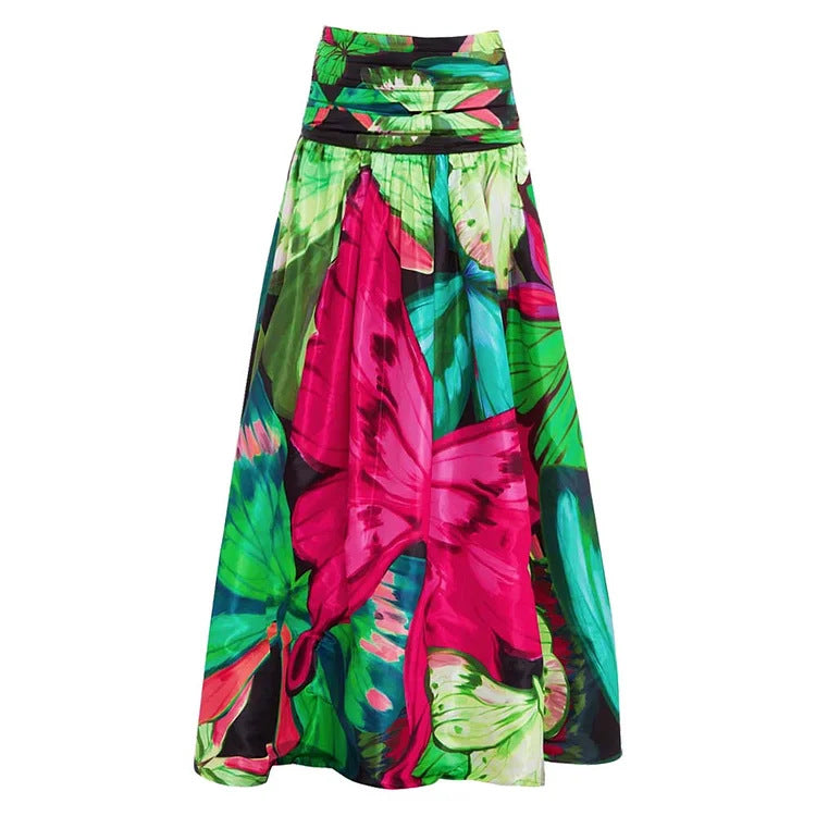 Dame Floral Print Enteil Badeanzug Skovae