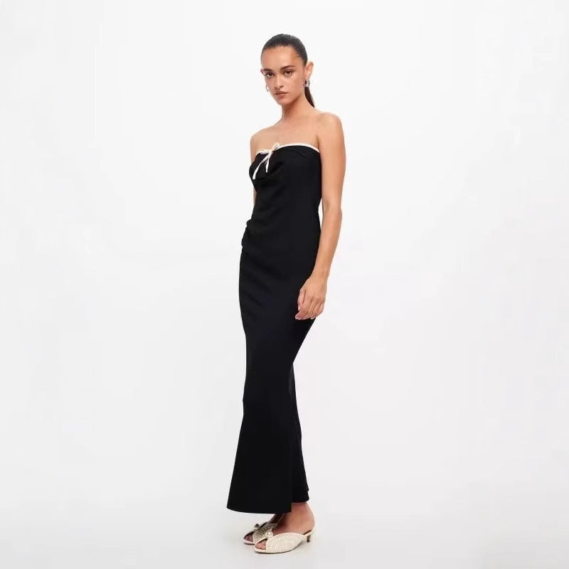 Dame blomsterprint halterneck maxi kjole Stilla