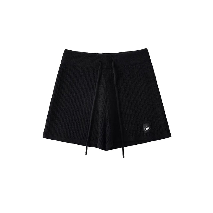 Dame hyggelige strikshorts med elastisk talje og komfortabel snortræk Stilla