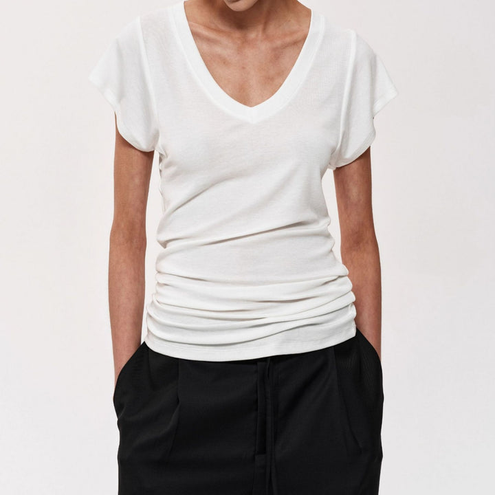 Dame V-Hals T-Shirt med afslappet pasform Stilla