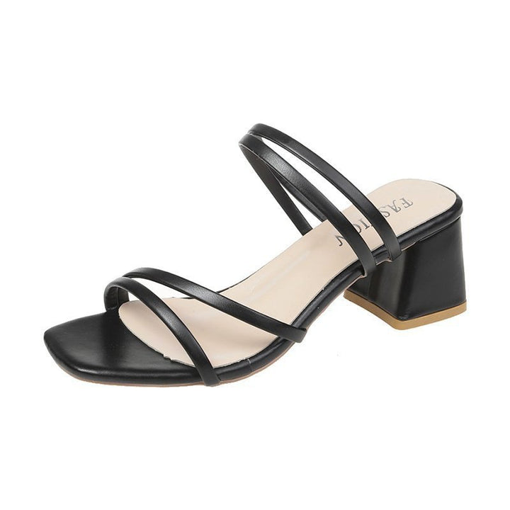 Dame blokkensandal med justerbare remme og elegant design Stilla