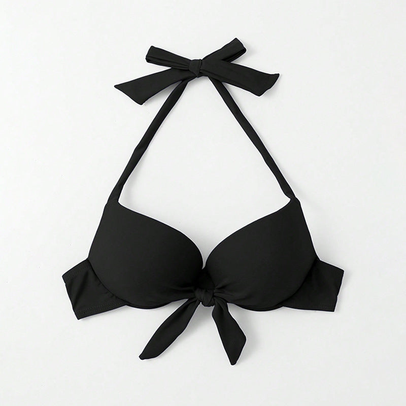 Dame Push-Up-Bikini-Top med elegant sløjfedesign Skovae