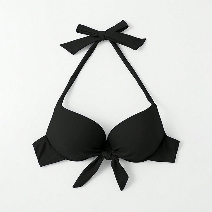 Dame Push-Up-Bikini-Top med elegant sløjfedesign Skovae