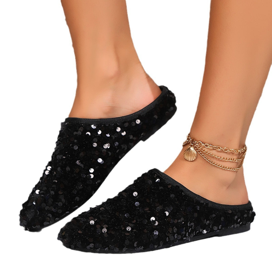 Dame Glitrende Slippers med glitrende palietter og blødt indvendigt materiale Stilla
