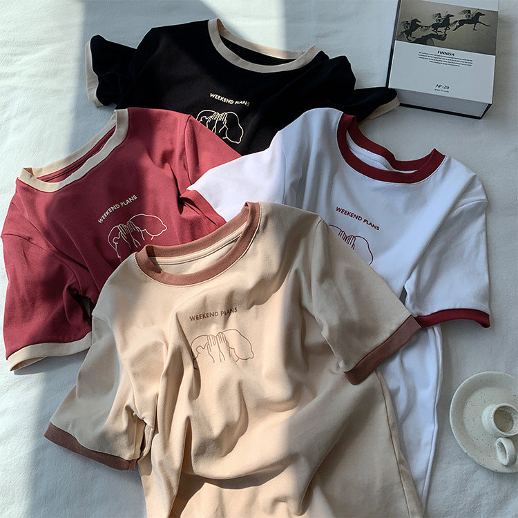 Dame Casual Graphic T-Shirt med legende statement-design Stilla