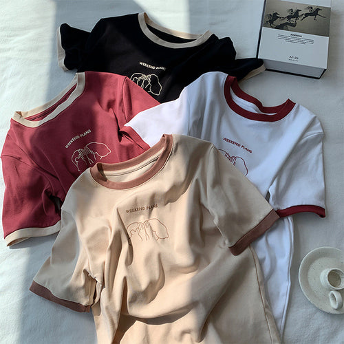Dame Casual Graphic T-Shirt med legende statement-design Stilla