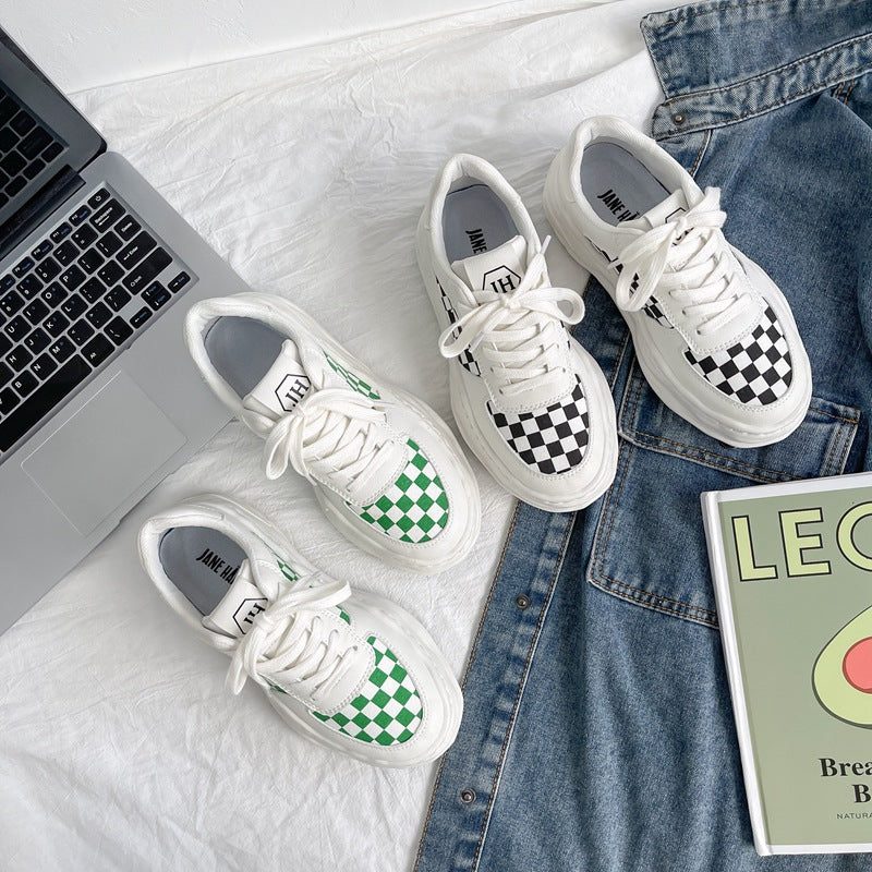 Dame Sneakers med ternet design og dæmpende sål Stilla