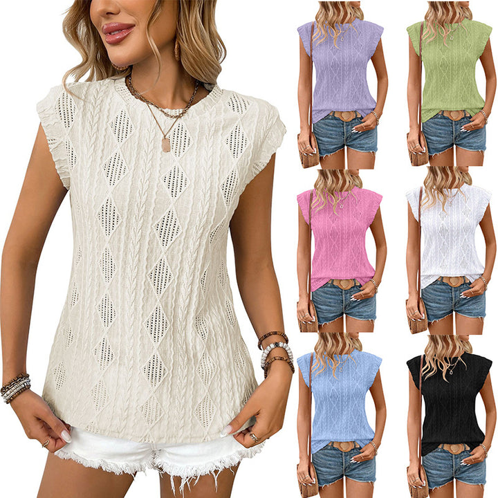 Dame figursyet strikbluse Stilla