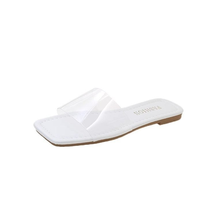 Dame moderne Slip-On Sandaler med transparent remdesign Stilla