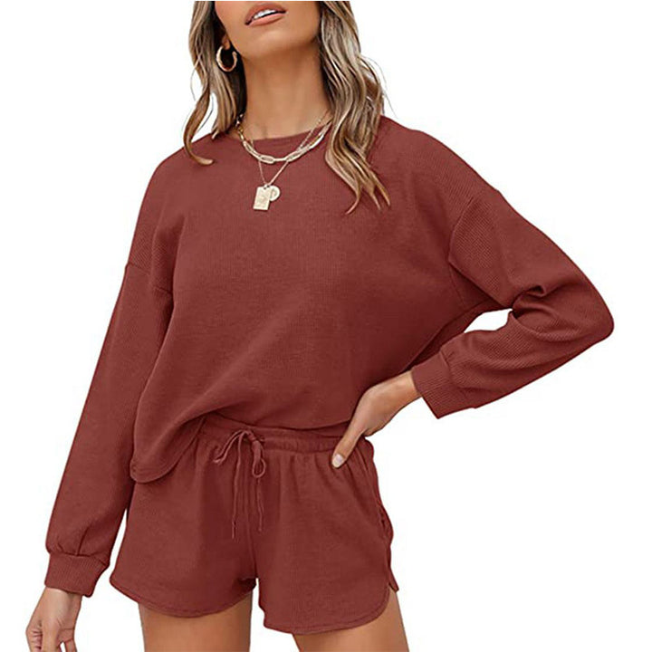 Dame fritids-loungewear-sæt med oversize trøje og shorts Stilla