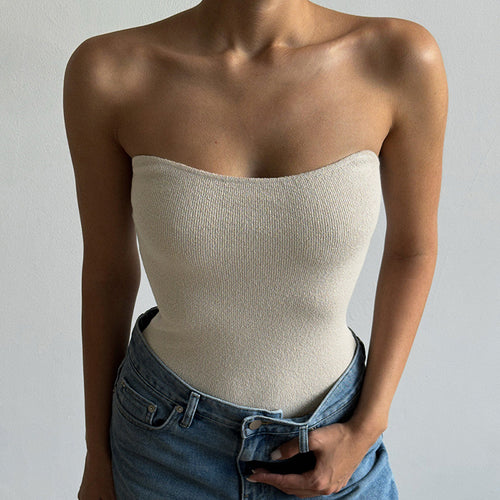 Femme Nahtlos Strik Camisole Top Stilla