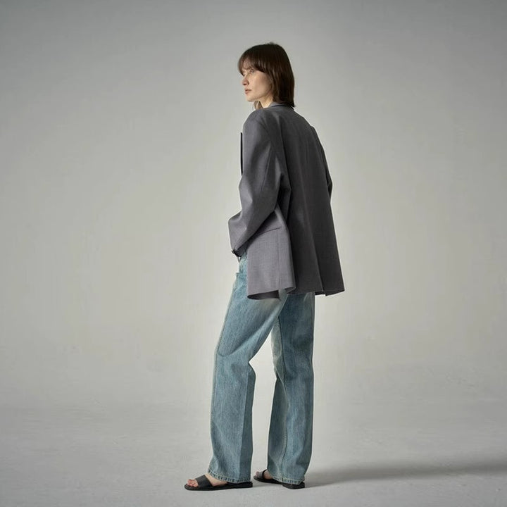 Dame Oversized Blazer lavet af højkvalitetsmateriale med dobbeltknapdetaljer Stilla
