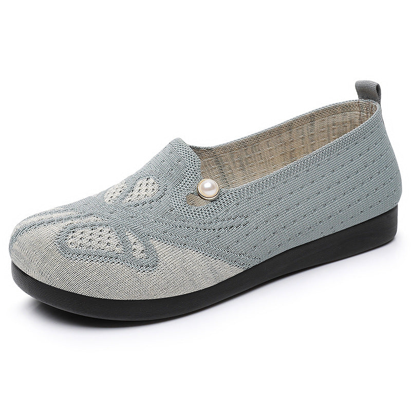 Dame Elegante Slip-On Loafers med moderne perle design og fleksibel sål Stilla