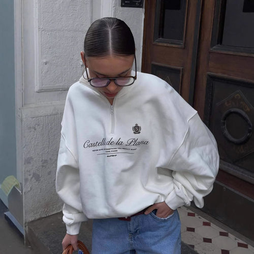 Kvinders sweatshirt med høj krave Stilla