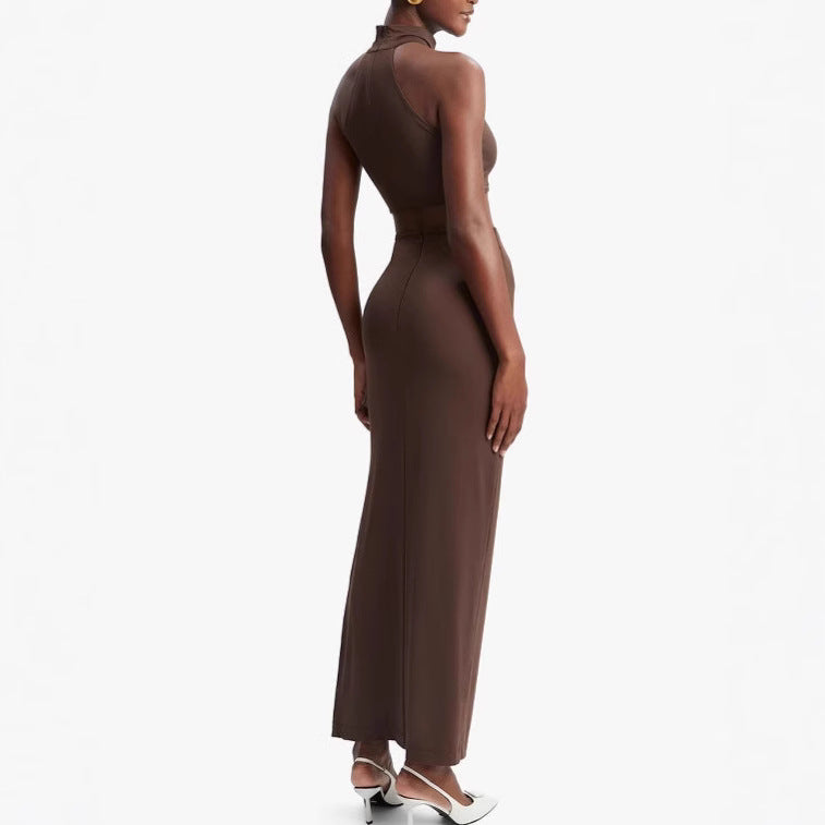 Femme Samtids Cutout To-delt Kjole Stilla