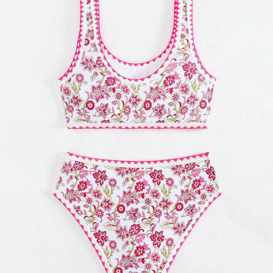 Dame Bikini-sæt med blomsterdesign og komfortabel pasform Stilla