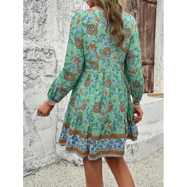 Dame Sommerlig Boho Kjole med dekorative detaljer Stilla