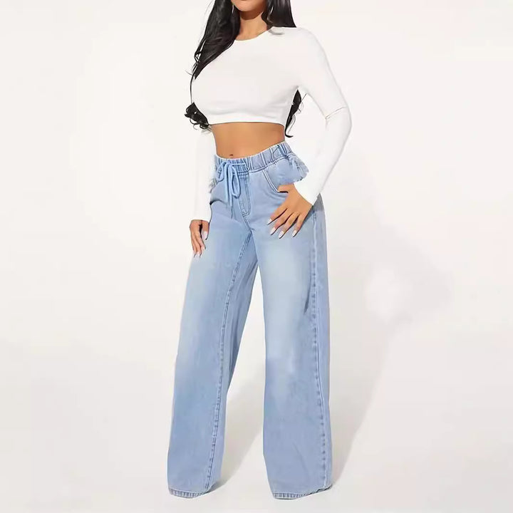 Dame løse højtaljede jeans Stilla