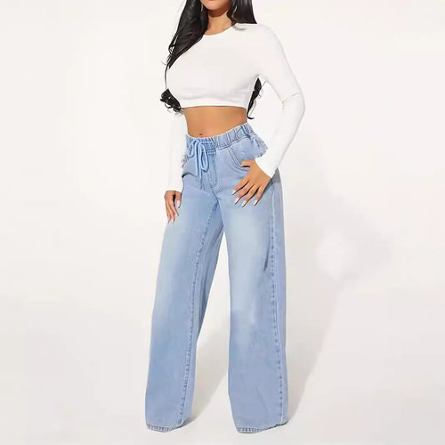 Dame løse højtaljede jeans Stilla