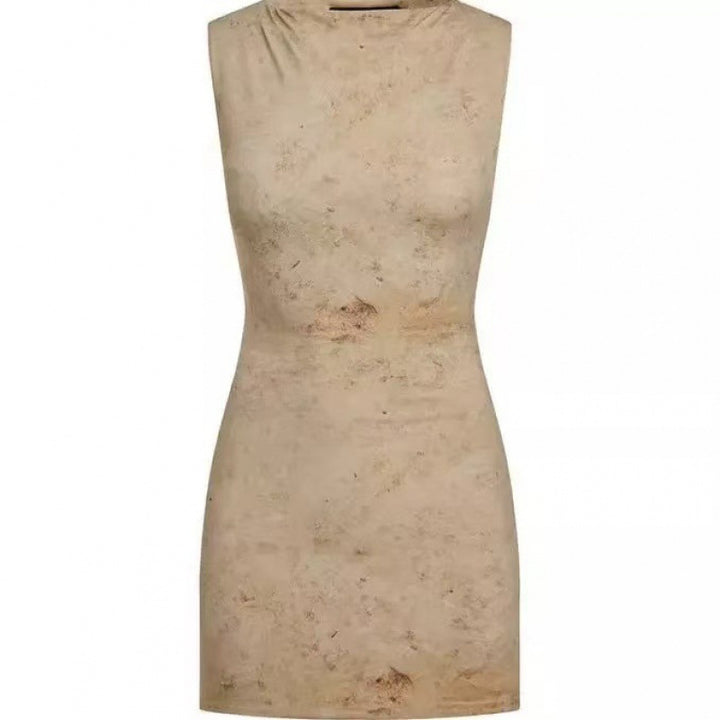 Dame ærmeløs Bodycon Mini Kjole Stilla