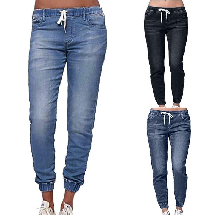 Dame Sporty Denim Joggingbukser Skovae