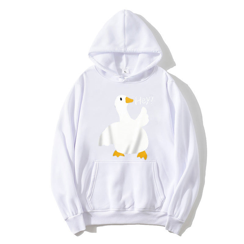 Dame hoodie med legende andemotiv Skovae