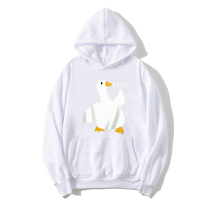 Dame hoodie med legende andemotiv Skovae