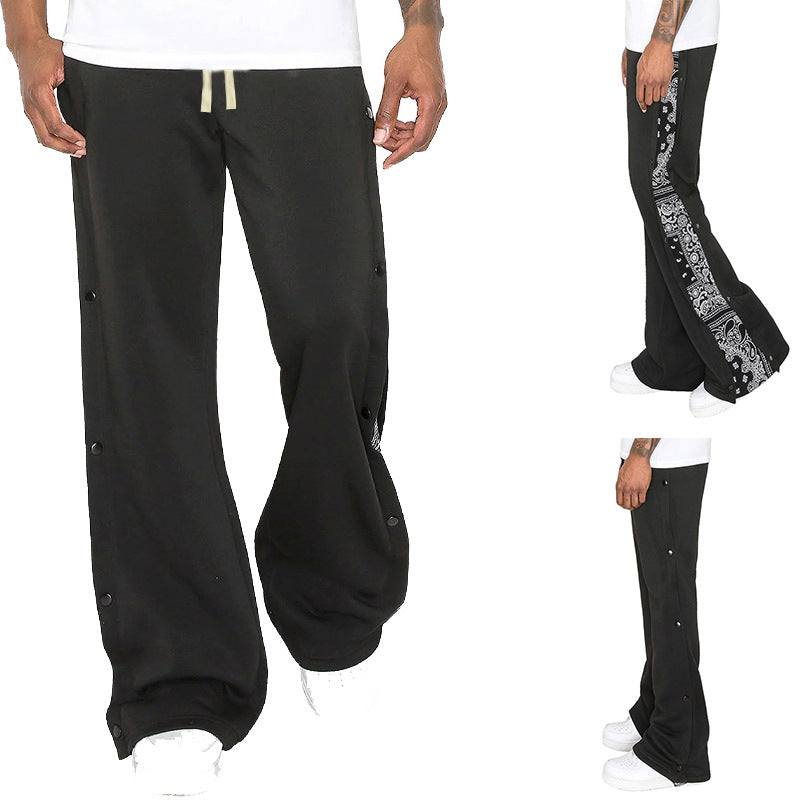 Dame behagelige Sweatpants med sidelommer og stilfuldt Paisley-mønster Stilla