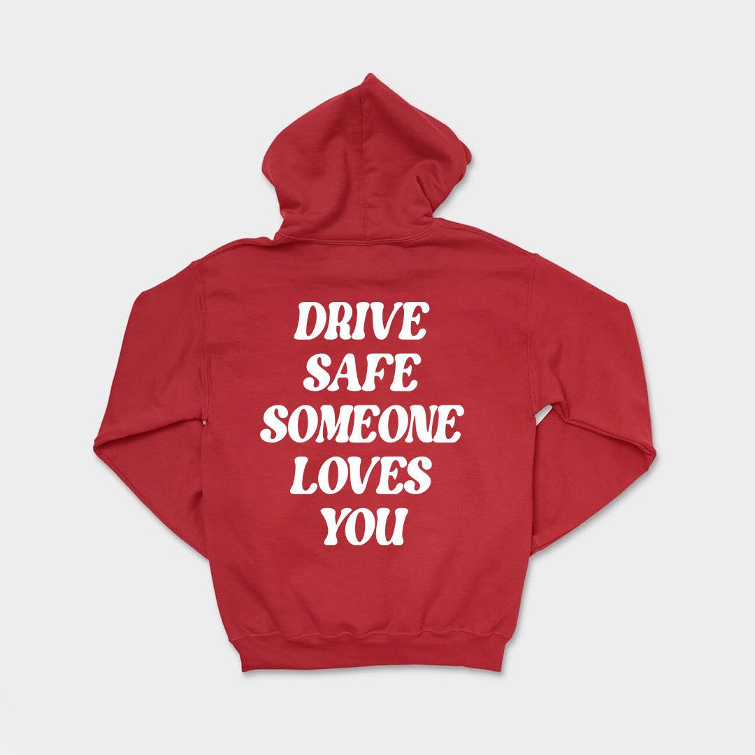 Kvinders hætte sweatshirt med inspirerende tekst og afslappet pasform Skovae