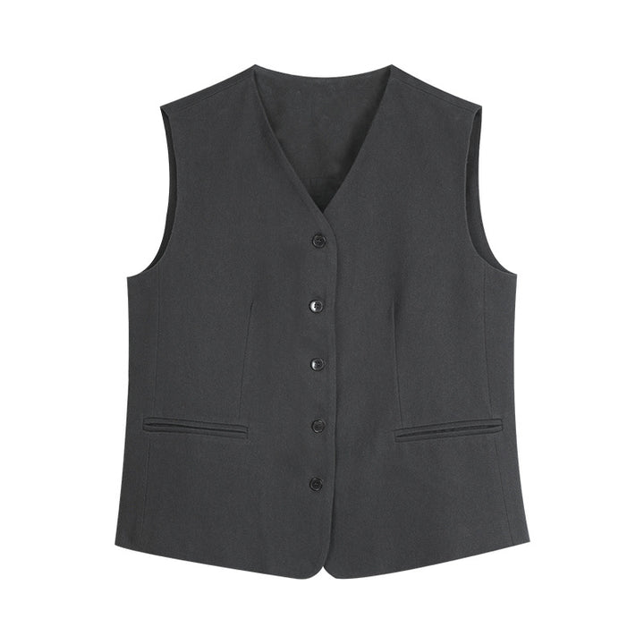 Dame elegant vest med stilfulde detaljer og praktiske lommer Stilla