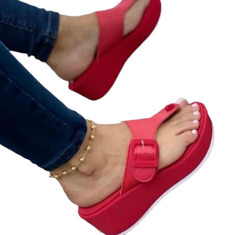 Dame mode Plateau-sandaler med justerbar rem Stilla