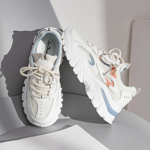 Dame Sporty Chunky Sneakers med åndbart overflade og stabil profil sål Stilla