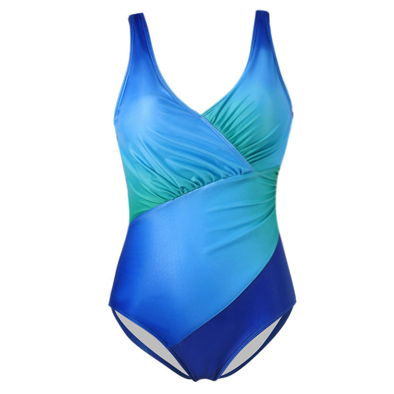 Dame Elegant Én-piece Badedragt med Vikkel-look Skovae