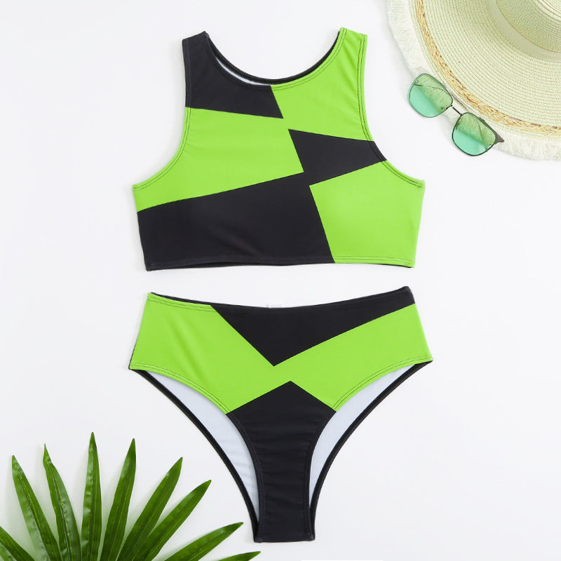Dame High-Waist Bikini-Sæt Skovae