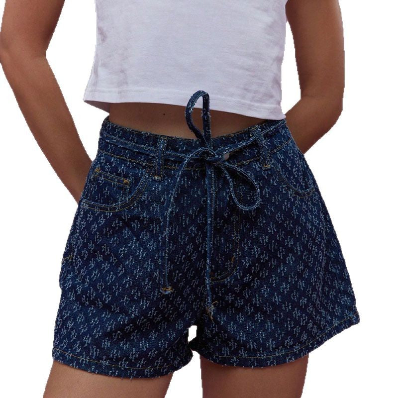 Dame denim shorts med justerbar talje og afslappet pasform Stilla