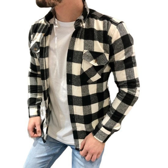 Stilla | Skjorte Ternede Flannel Relaxed Fit Langærmet Med Brystlommer