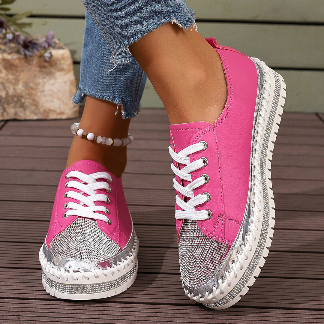 Dame Sporty Sneakers med modeglans og skridsikker sål Stilla