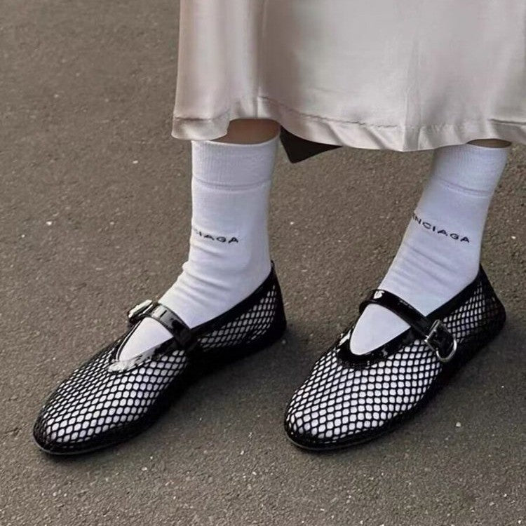 Dame Elegante Net Sko med mode Metal Accenter og komfortabel Indersål Stilla