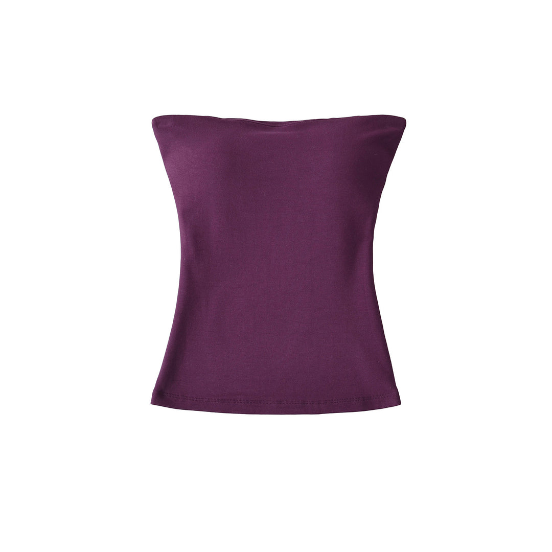Dame Off-Shoulder Shirt i blødt strækstof med figursyet snit Stilla