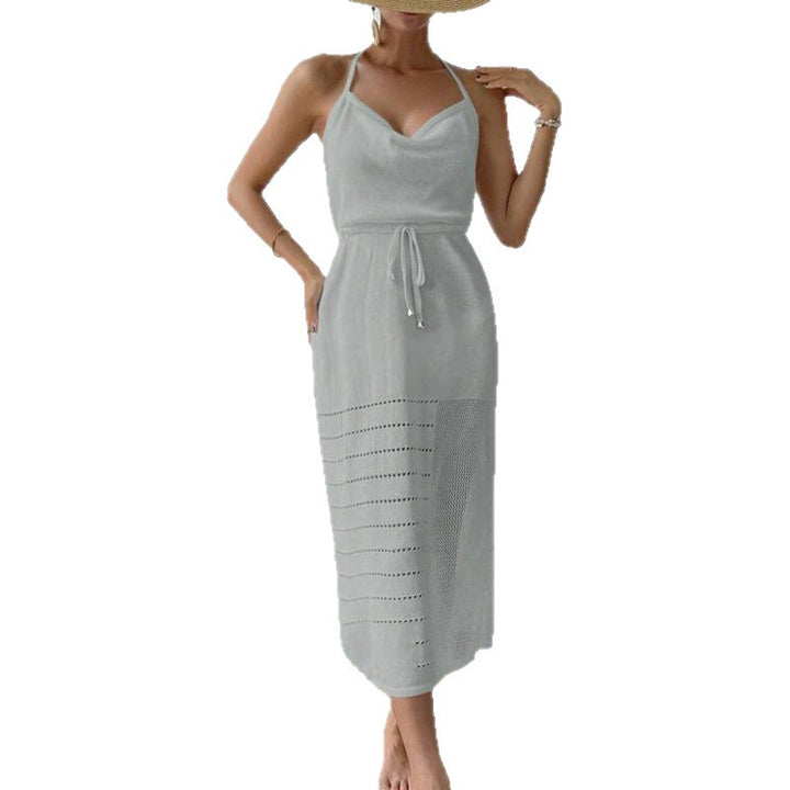 Dame Let Strik-Halter-Maxikjole Stilla