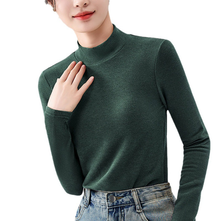Dame Turtleneck Shirt i blød stretchy materiale blanding med elegante detaljer Stilla