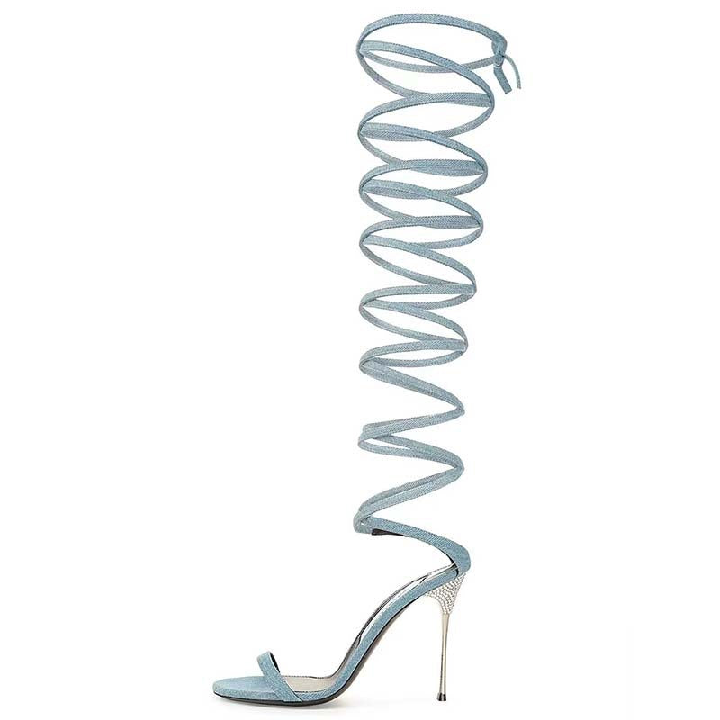 Femme Spiral Snøring Højhælede Sandaler Stilla