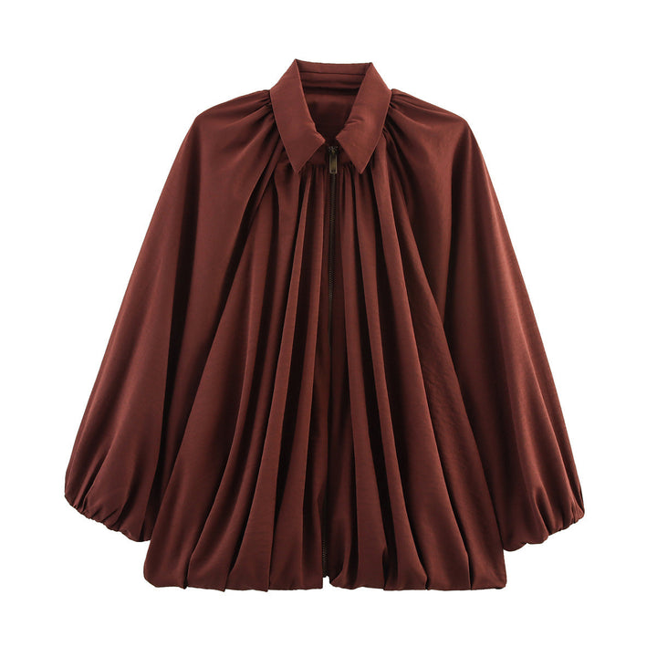 Dame elegant bluse med plisserede detaljer Stilla