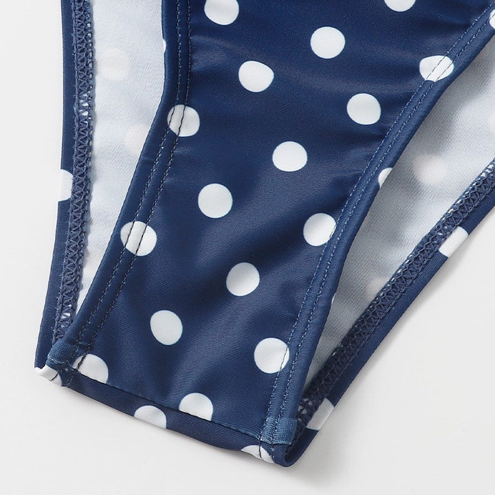 Dame Triangel-Bikini med kvalitets prikmønster og justerbare stropper Skovae