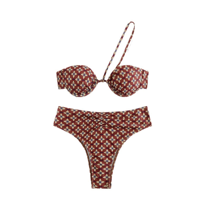 Dame bikini sæt med elegant polstret top og højt skåret trusse Stilla