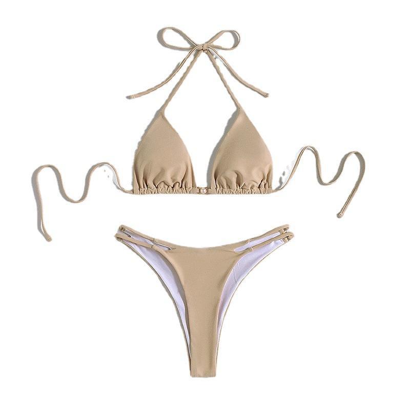 Dame triangel-bikini med justerbare stropper og elegant snit Skovae
